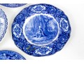Seven English Transferware Ceramic Plates Including Wedgwood And Adams