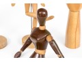 Collection Of Six Carved Articulated Mannequins With A Hand Form