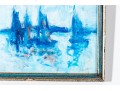 Signed Oil On Board, Expressionist Sailboats, 1976