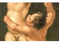 Two Antique Oil On Canvas Paintings Of Putti