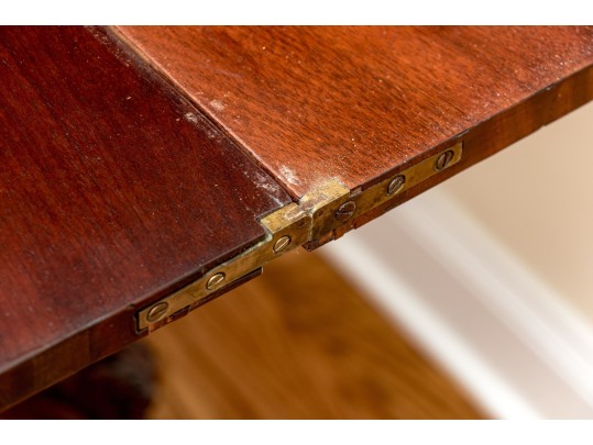 Impressive 19th C. Carved Mahogany Flip And Swivel Top Games Table