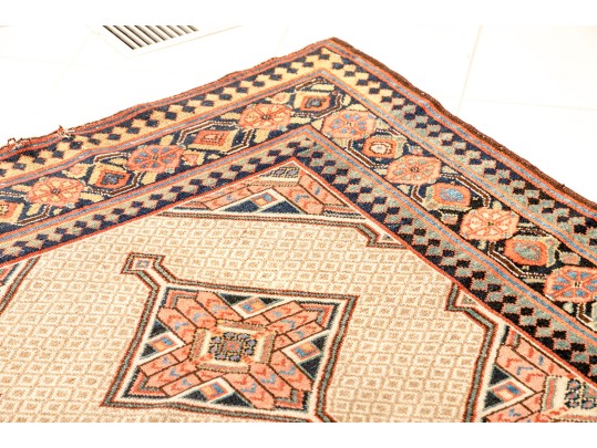 Persian Causcian Hand-knotted Wool Runner, 15'-8