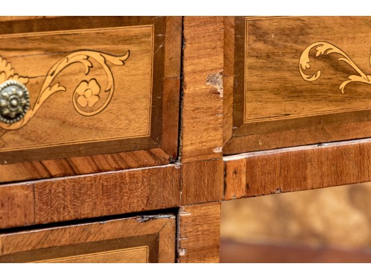 Antique Italian Marquetry Inlaid Satinwood Desk