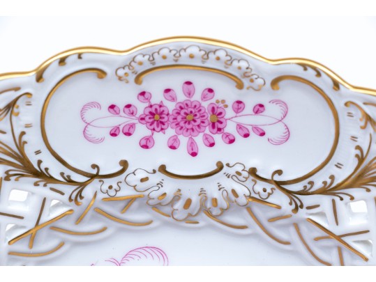 Meissen Porcelain Plate With Openwork Border