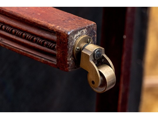Fabulous George III Style Carved Mahogany Custom Ostrich Upholstered Bench