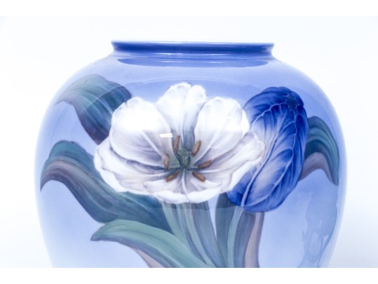 Collection Of Four Royal Copenhagen Asian Inspired Porcelain Vases