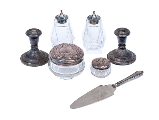 Sterling Silver Lidded And Weighted Table Wares, 2.07 Ozt. Weighable