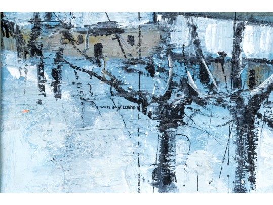 Lannes Signed Oil Or Acrylic On Canvas, Architectural Landscape