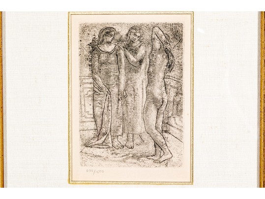 After Pablo Picasso (Spain/France, 1881-1973) Restrike Etching, The Three Graces