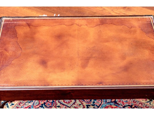 Antique Carved Walnut Tray Top Side Table