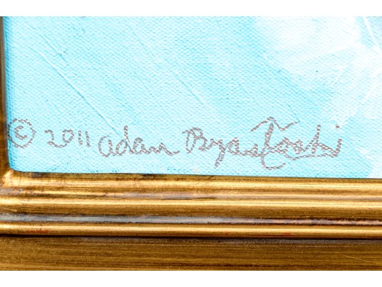 Adam Bysotoskey Acrylic On Canvas, Blue Cow, 2011