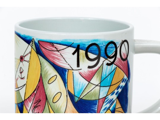 Two Royal Copenhagen Faience Coffee Mugs