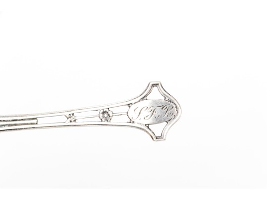 Antique Sterling Silver Tea Strainer     0.710 Troy Ozs. 