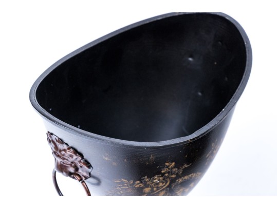 Pair Of Italian Tole Lidded Cachepots