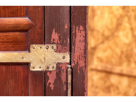 Antique Jang Brass Mounted Chest Frame