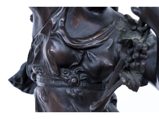 Set Of Two Bronzed Figural Table Lamps