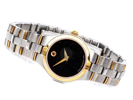 Movado Two Tone Stainless Steel Quartz Watch, With Box