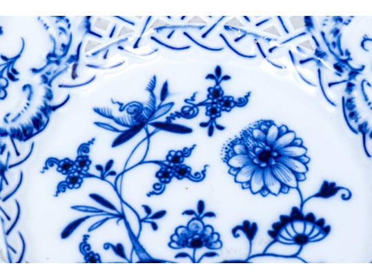 Pair Of Meissen Blue And White Porcelain Plates