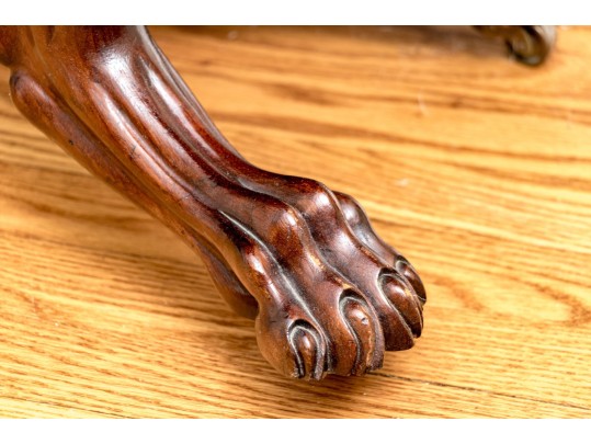 Impressive 19th C. Carved Mahogany Flip And Swivel Top Games Table