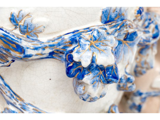 Continental Hand-painted Ceramic Jardiniere