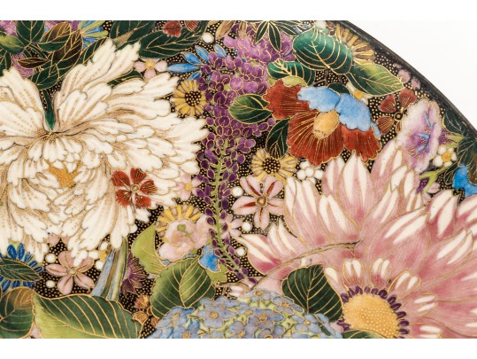 Japanese Satsuma Pottery Plate, Signed, 20th C. 