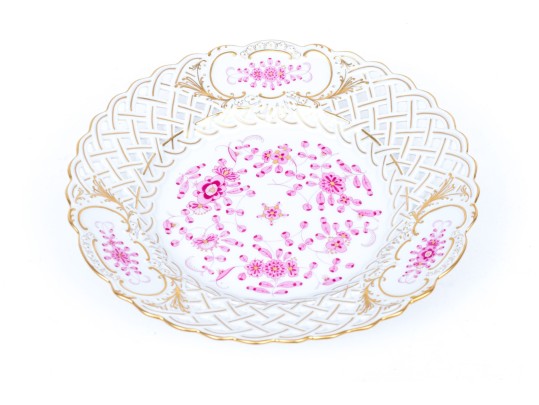 Meissen Porcelain Plate With Openwork Border