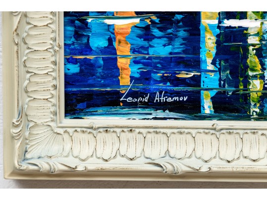 Leonid Afremov, Oil Or Acrylic On Canvas, European Village