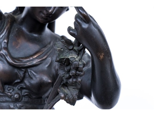 Set Of Two Bronzed Figural Table Lamps