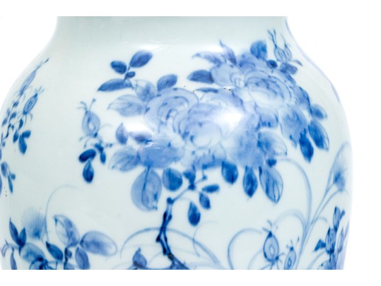 Pair Of Blue And White Porcelain Vases