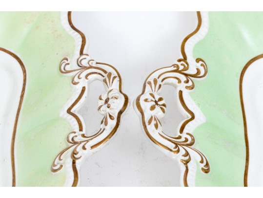 Antique Set Of Eight Twin Handled Serving Plates