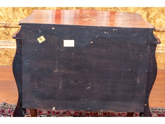 Pair Of Louis XV Style Walnut Bombe Form End Tables