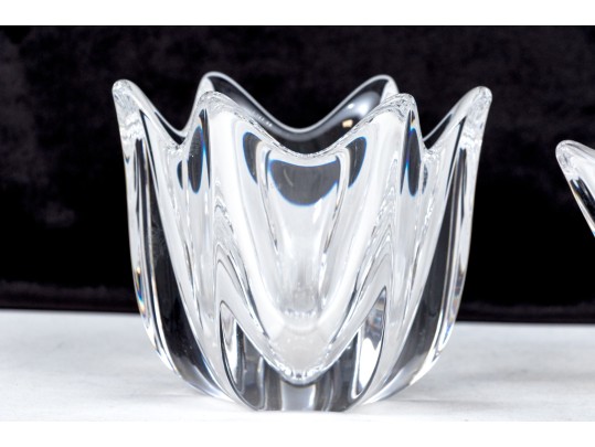 Two Scandinavian, Orrefors Crystal Bowls 