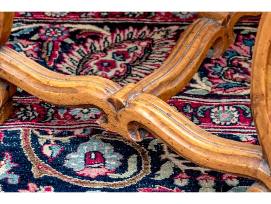 Pair Of Louis XIV Style Ostrich Leather Upholstered Side Chairs