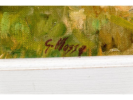 Signed G. Massi, Oil On Canvas, Ponte Vecchio, Florence