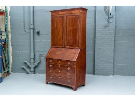 Georgian Mahogany Secretary Bookcase