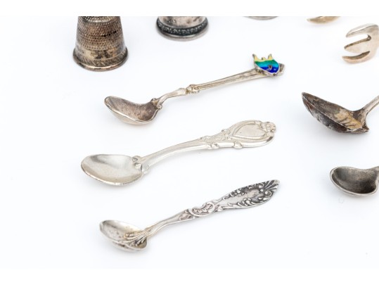 Antique Collection Of Sterling Silver, 2.1 Ozt.