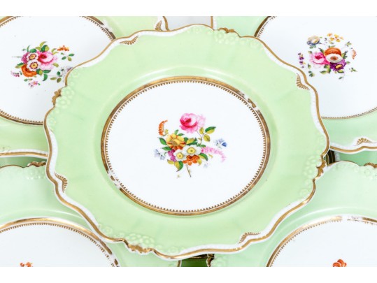 Antique Set Of Eighteen Paris Porcelain Plates