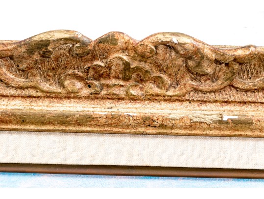 Alexander Beattie (20th C.) Impressionist Style Landscape With Mountains And Trees In Bloom