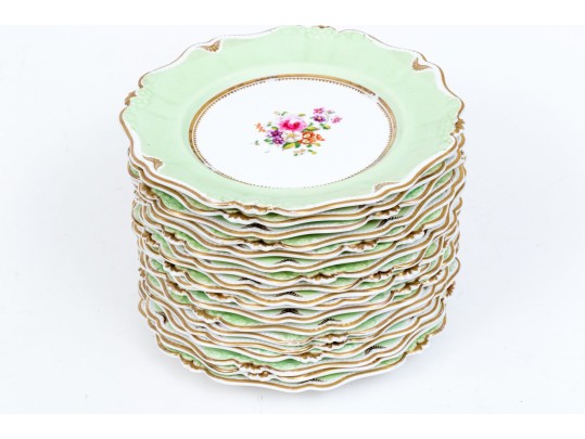 Antique Set Of Eighteen Paris Porcelain Plates