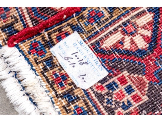 Hand-Knotted Heriz Wool Carpet, 6'-7 1/2