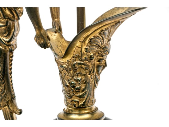 Vintage Metal Pitcher As A Table Lamp