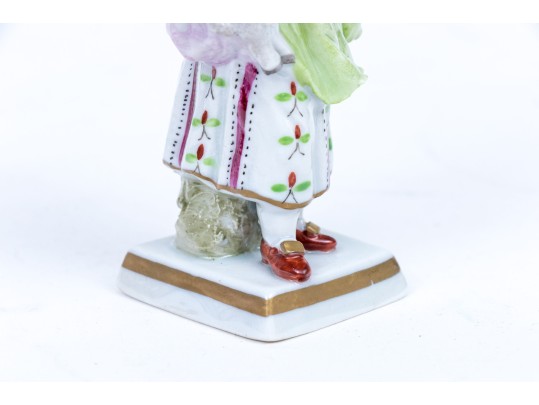 Three Continental Hand-painted Porcelain Figures