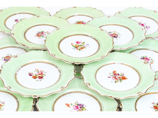 Antique Set Of Eighteen Paris Porcelain Plates