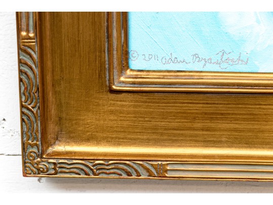 Adam Bysotoskey Acrylic On Canvas, Blue Cow, 2011