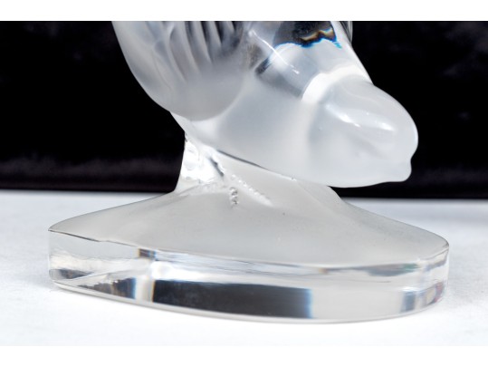 Pair Of Lalique Crystal Doves