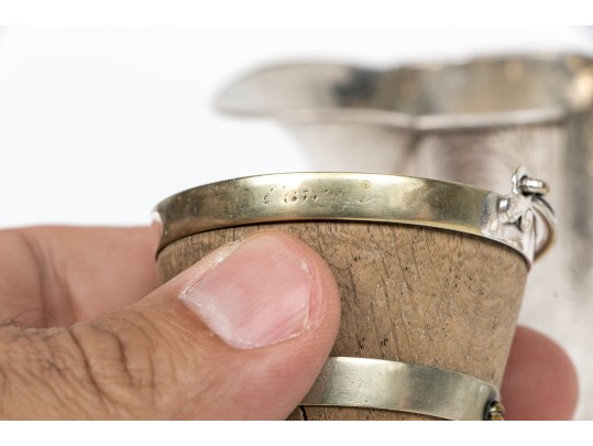 Group Of Four Antique Sterling And Coin Silver Table Top Items