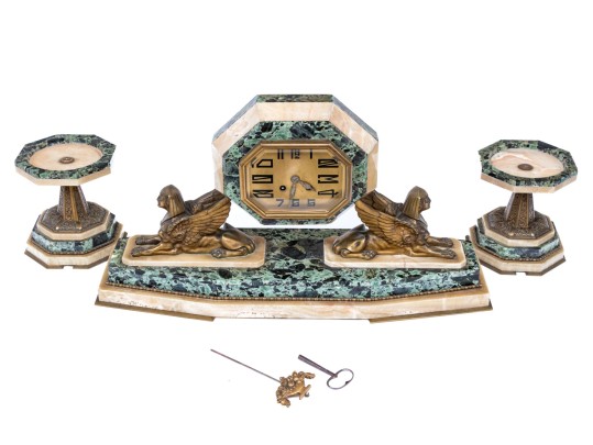 Three Piece Clock Garniture