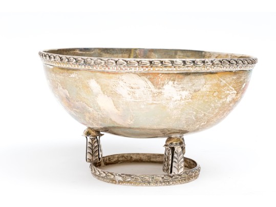 Mexican Sterling Silver Footed Bowl, 12.27 Ozt.