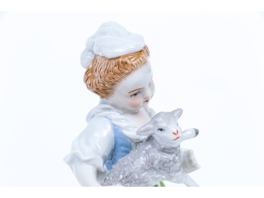 Three Continental Hand-painted Porcelain Figures