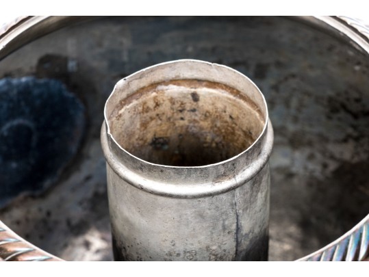 Antique Silver Plated Lidded Hot Water Urn